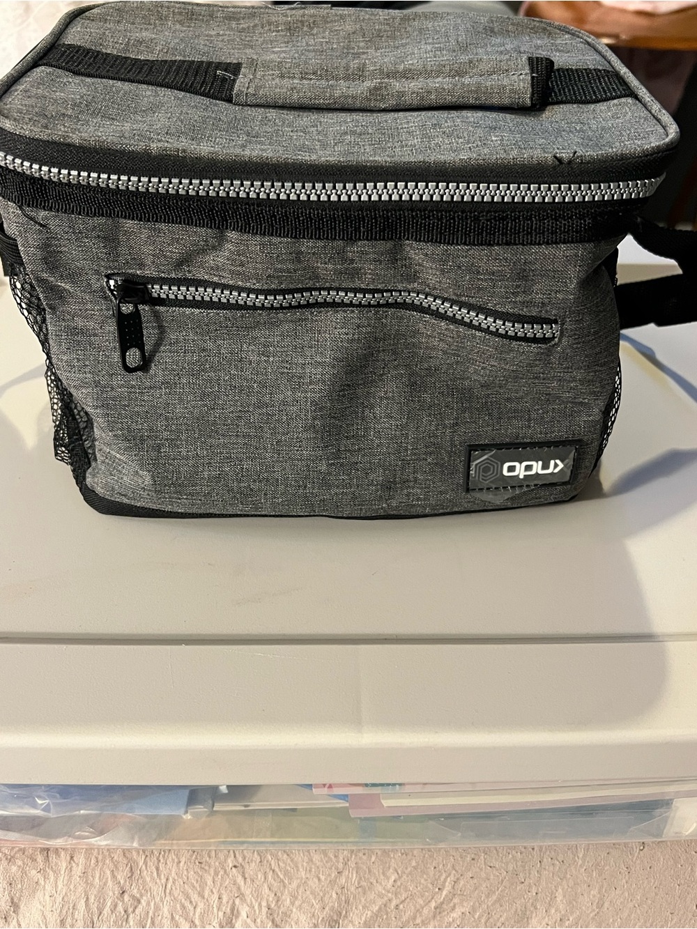 Gray Cooler Bag - Compact Travel Lunch Carrier